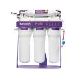 P'URE Alkafuse reverse osmosis filter on metal rack with pump